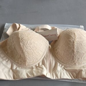 Women's Beige Lace Bra